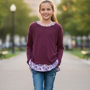 Justice Layered Animal Print Tank Sweater